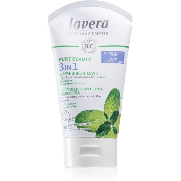 Lavera Pure Beauty дълбоко почистващ гел 3 в 1 125 мл.