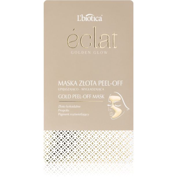 L’biotica Masks Golden Glow пилинг маска за лице 10 гр.