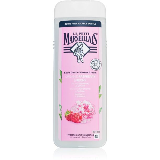 Le Petit Marseillais Raspberry & Peony Bio крем душ гел 400 мл. на ниска цена