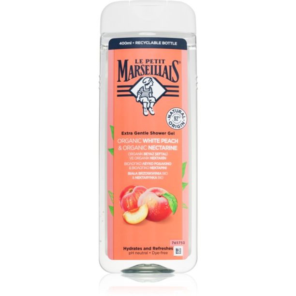 Le Petit Marseillais White Peach & Nectarine Bio нежен душ гел 400 мл. на ниска цена