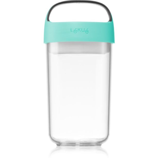 Lékué Jar To Go кутия за закуска голям боя Turquoise 600 мл. на ниска цена