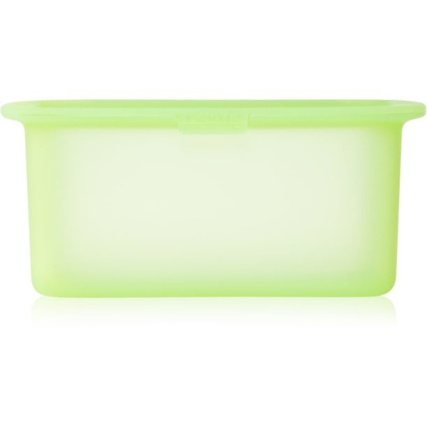 Lékué Reusable Silicone Box съд за съхранение на храни боя Translucent Green 1000 мл. на ниска цена