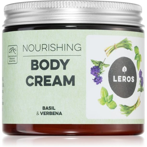 Leros Body cream basil & verbena крем за тяло за подхранване и хидратация 200 мл.