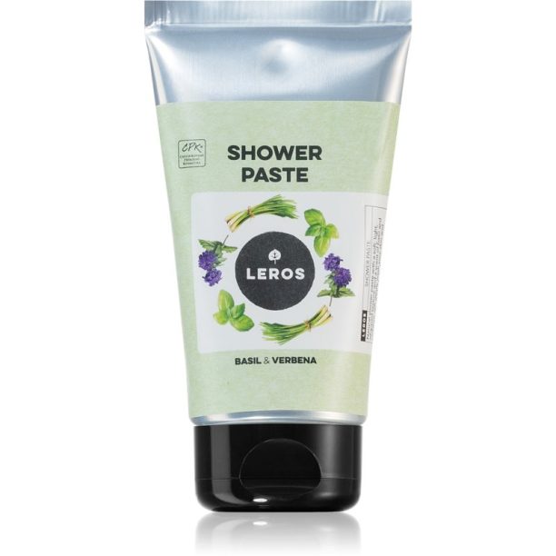 Leros Shower paste basil & verbena натурална паста за подхранване и хидратация 130 мл.