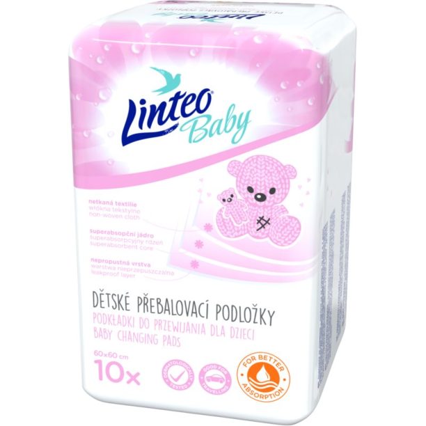 Linteo Baby Changing Pads подложки за смяна на пелените 60x60 10 бр.