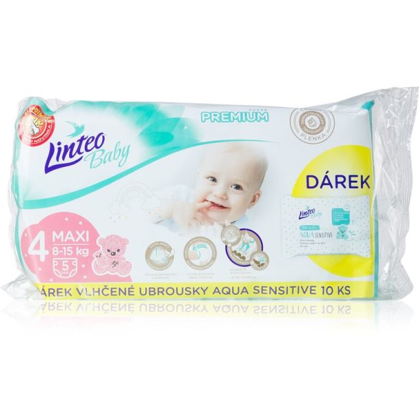 Linteo Baby Premium Maxi еднократни пелени 8-15kg 5 бр.