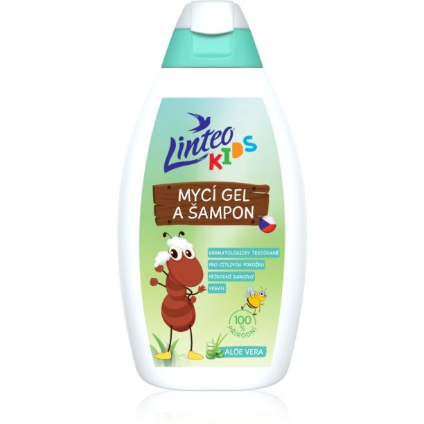 Linteo Kids Body Wash Gel and Shampoo детски миещ гел и шампоан 425 мл.