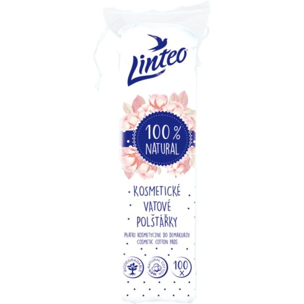 Linteo Natural Cotton Pads памучни подложки 100 бр.