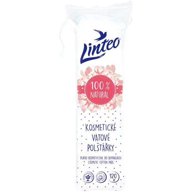 Linteo Natural Cotton Pads памучни подложки 120 бр.