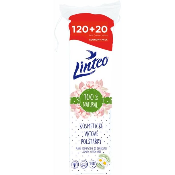 Linteo Natural Cotton Pads памучни подложки 140 мл.