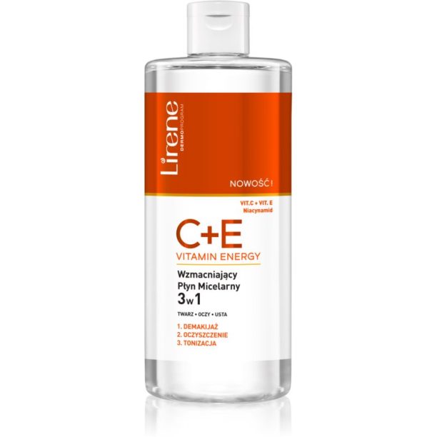 Lirene Vitamin C+E мицеларна вода 3в1 с витамини C и Е 400 мл.