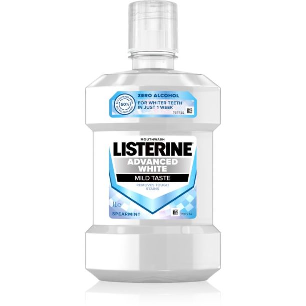 Listerine Advanced White Mild Taste вода за уста с избелващ ефект 1000 мл.