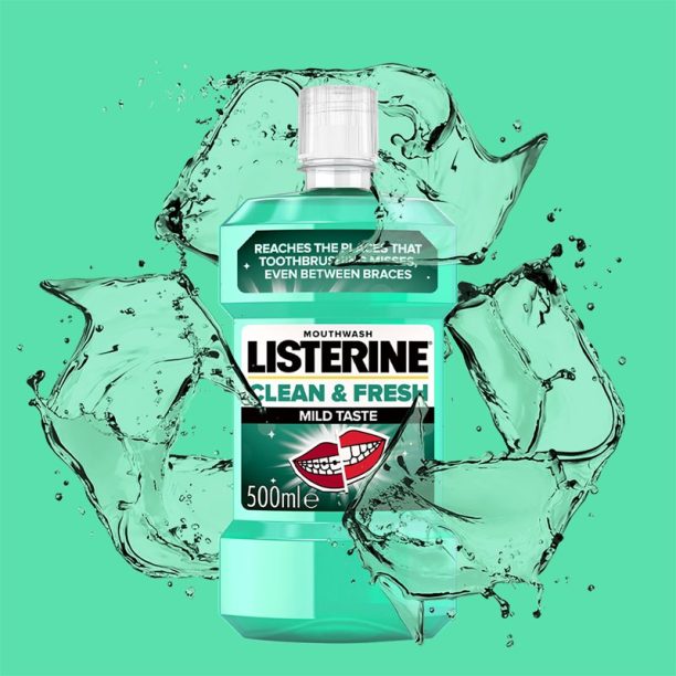 Listerine Clean & Fresh вода за уста срещу кариес 500 мл. купи на топ цена