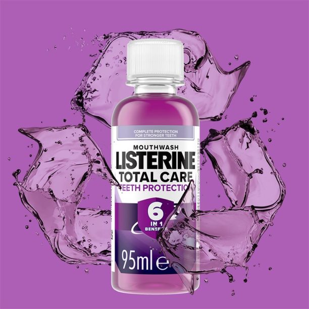 Listerine Total Care Teeth Protection вода за уста за цялостна защита на зъбите 6 в 1 95 мл. купи на топ цена