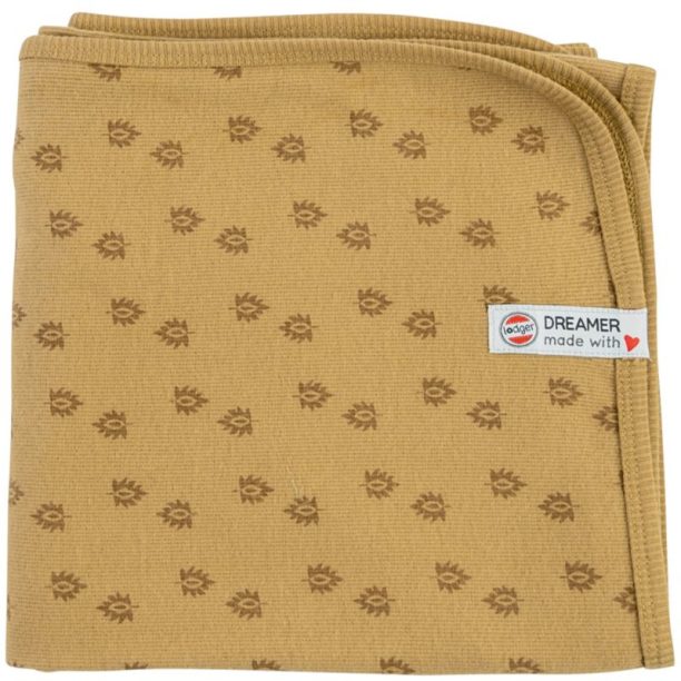 Lodger Dreamer Nomad Rib Print плетени одеяла за деца Honey 100x100 см