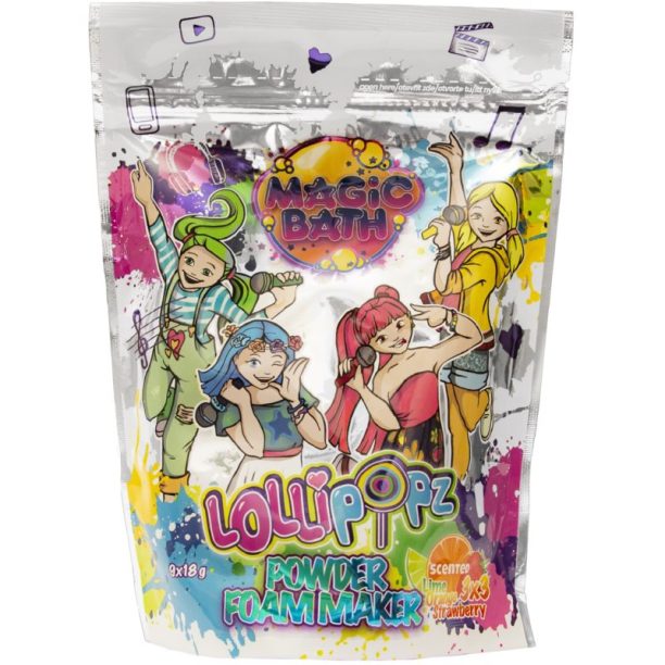 Lollipopz Magic Bath Powder Foam Maker бластър за вана за деца Lime