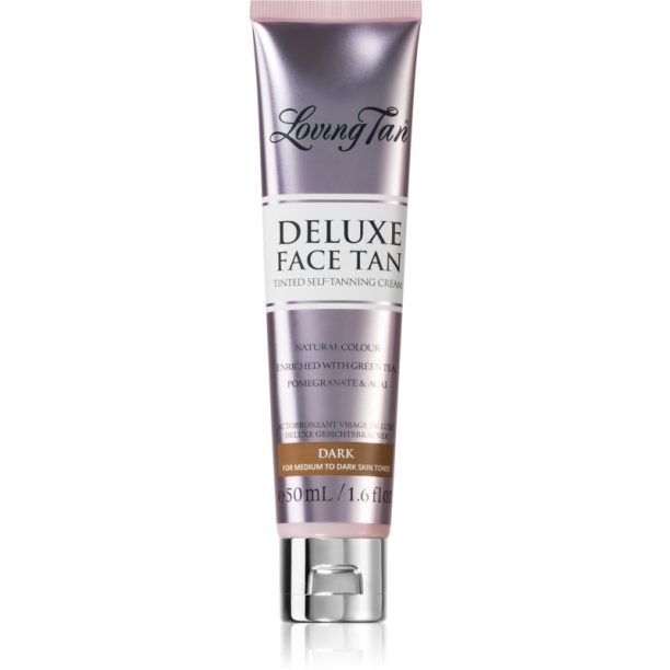 Loving Tan Deluxe Face Tan автобронзант крем за лице цвят Dark 50 мл. на ниска цена