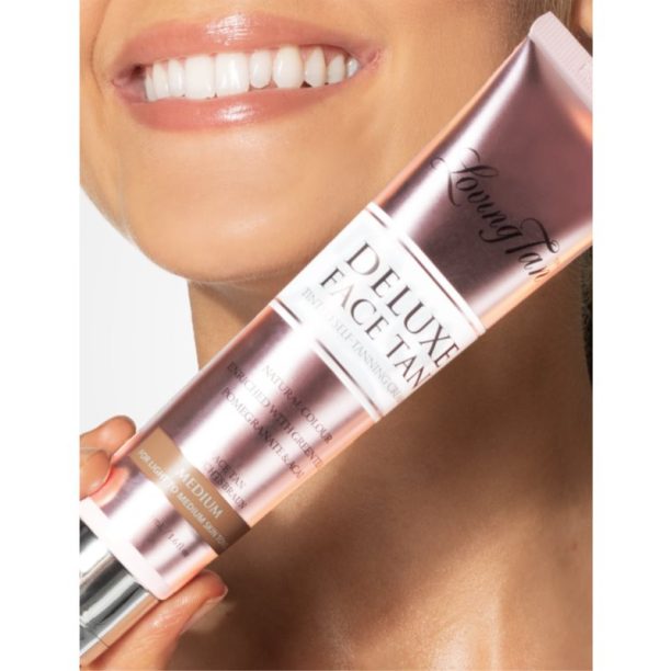 Loving Tan Deluxe Face Tan автобронзант крем за лице цвят Medium 50 мл. купи на топ цена