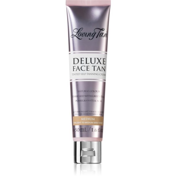 Loving Tan Deluxe Face Tan автобронзант крем за лице цвят Medium 50 мл. на ниска цена