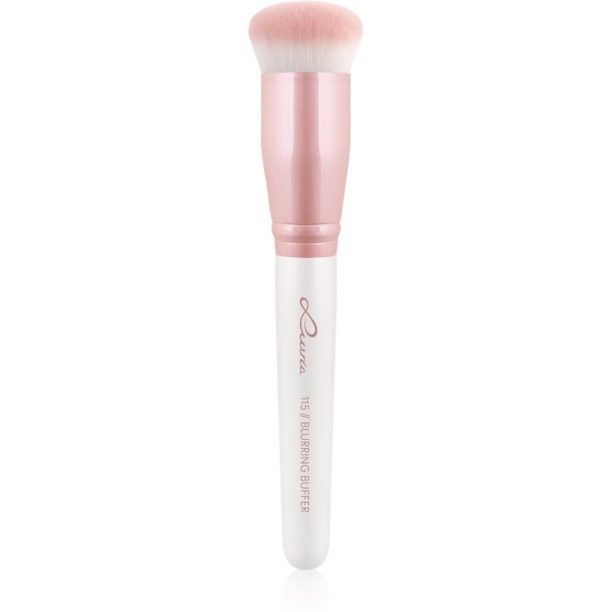 Luvia Cosmetics Prime Vegan Blurring Buffer четка за пудра и грим 115 Candy (Pearl White / Rose) 1 бр.