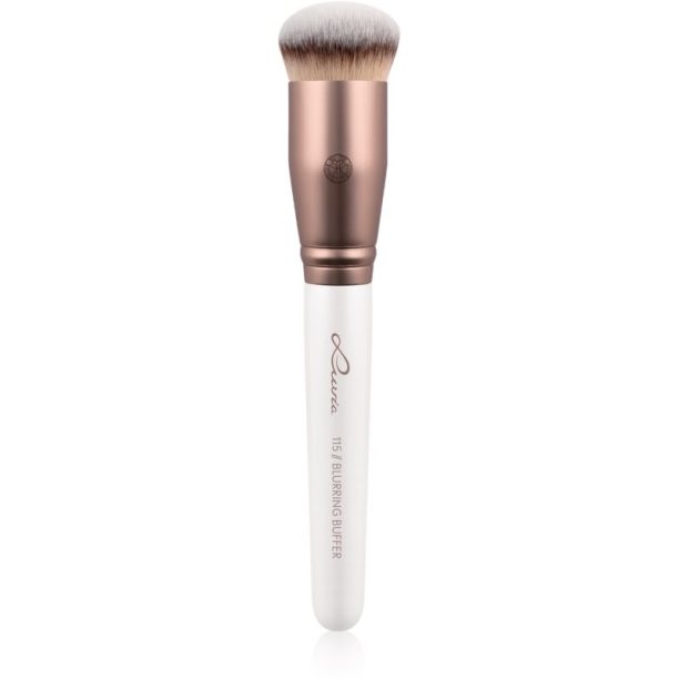 Luvia Cosmetics Prime Vegan Blurring Buffer четка за пудра и грим 115 (Pearl White / Metallic Coffee Brown) 1 бр.