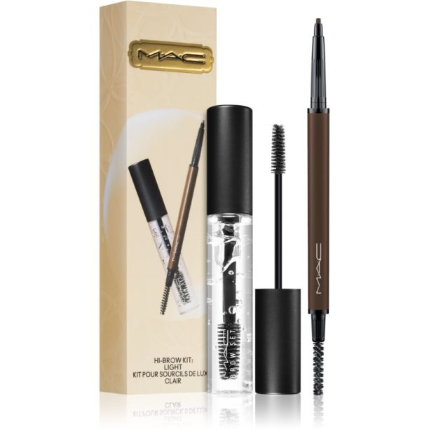 MAC Cosmetics Bubbles & Bows Hi-Brow Kit подаръчен комплект за вежди цвят Light 2 бр.