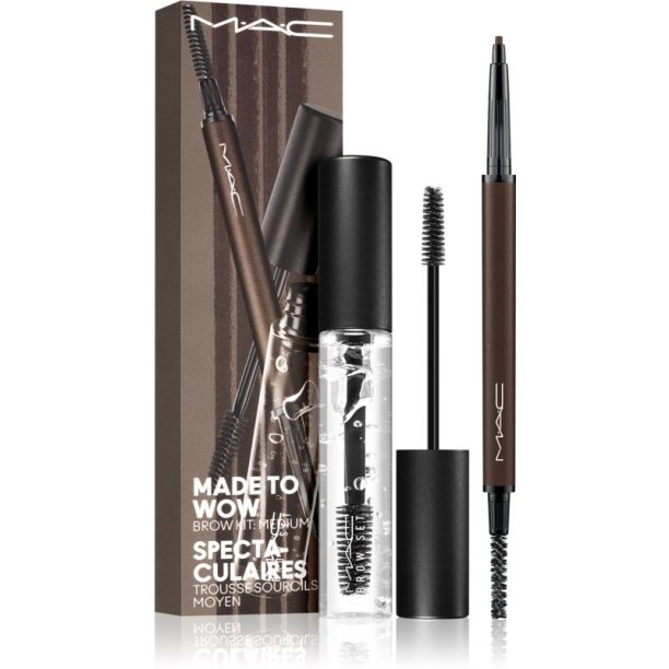 MAC Cosmetics Made To Wow Brow Kit подаръчен комплект Medium цвят на ниска цена