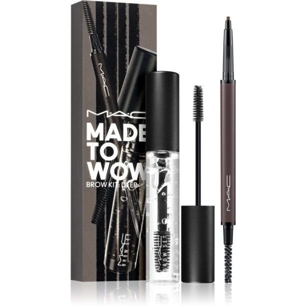 MAC Cosmetics Made To Wow Brow Kit подаръчен комплект за вежди цвят Deep 2 бр.