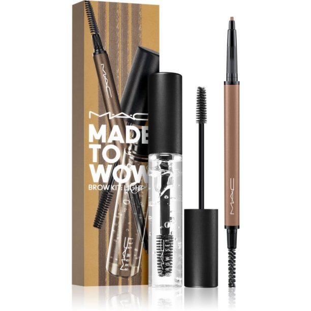 MAC Cosmetics Made To Wow Brow Kit подаръчен комплект за вежди цвят Light 2 бр.