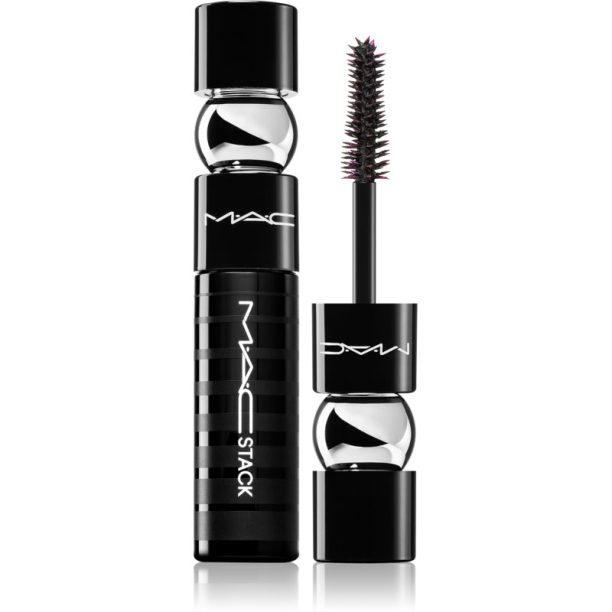 MAC Cosmetics Mini M·A·CStack Mascara Superstack Mega Brush спирала за обем и удължаване на мигли мини цвят Black 8 мл.