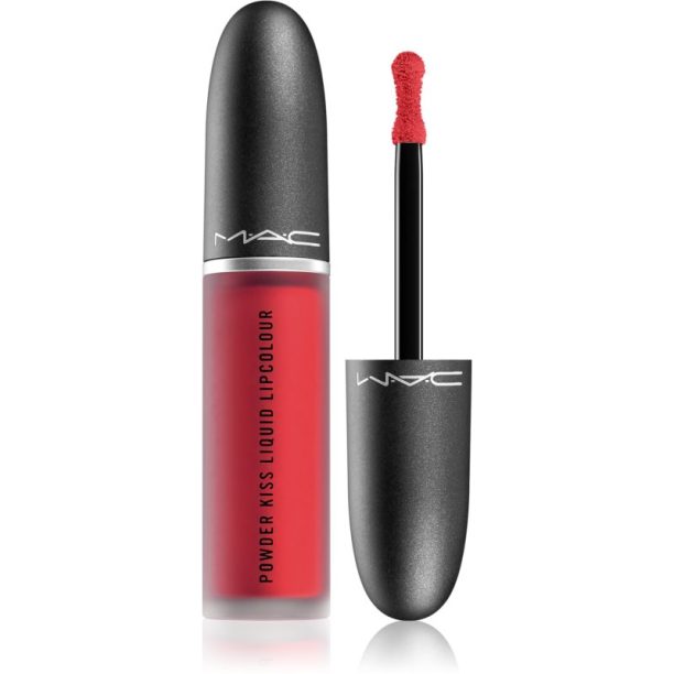 MAC Cosmetics  Powder Kiss Liquid Lipcolour матиращо течно червило цвят Ruby Boo 5 мл.