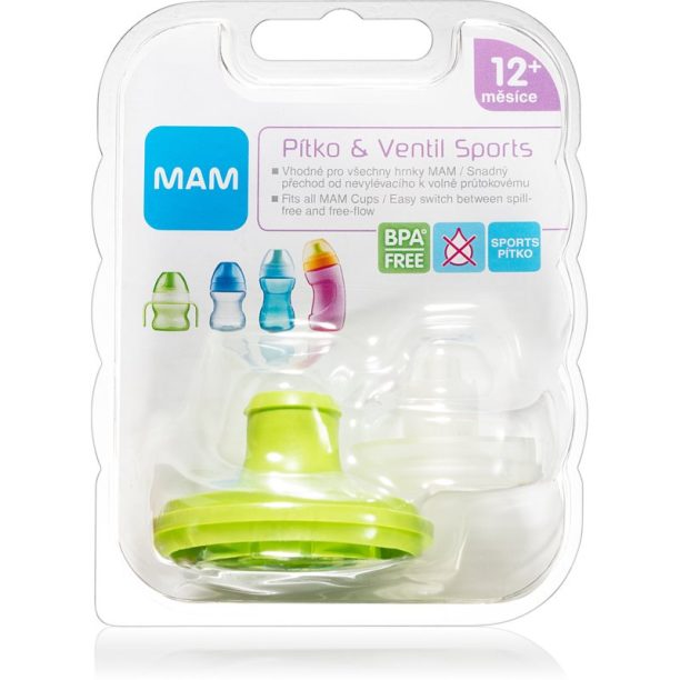 MAM Baby Bottles Spout & Valve Sports комплект за деца 12m+ 1 бр.