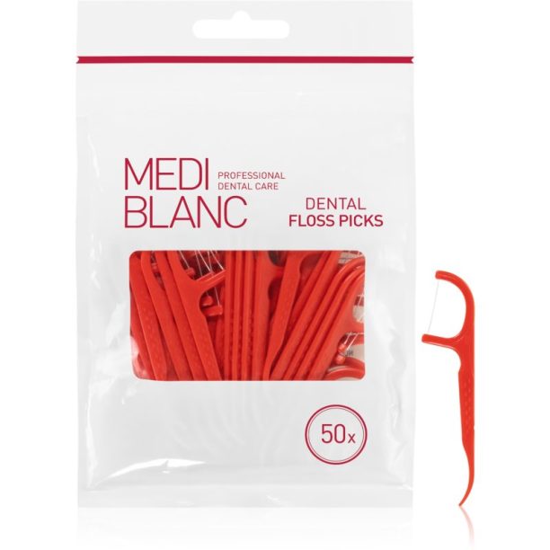 MEDIBLANC Dental Floss Picks дентални клечки с конец 50 бр. на ниска цена