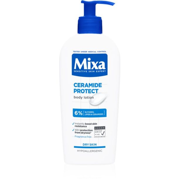 MIXA Ceramide Protect тоалетно мляко за тяло за суха или много суха кожа 400 мл.