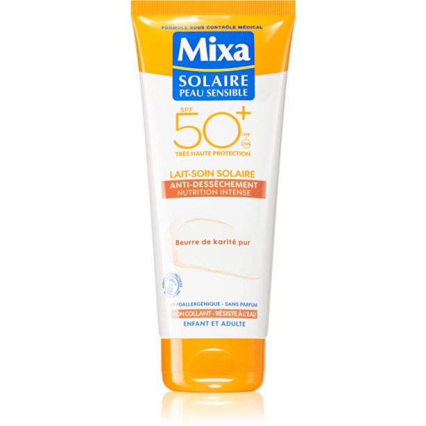 MIXA Sun хидратиращ слънцезащитен крем за суха и чувствителна кожа SPF 50+ 200 мл.