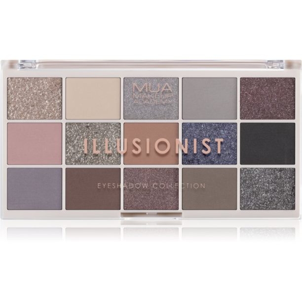 MUA Makeup Academy Professional 15 Shade Palette палитра сенки за очи цвят Illusionist 12 гр.