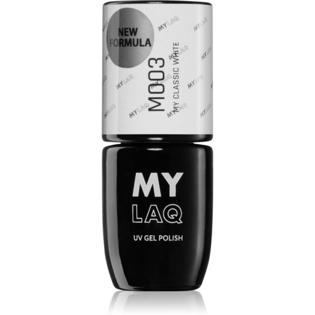 MYLAQ UV Gel Polish гел лак за нокти цвят My Classic White 5 мл. на ниска цена