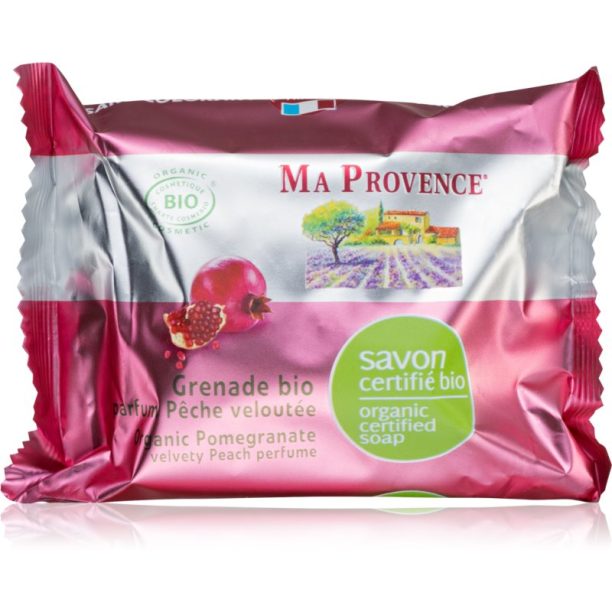 Ma Provence Pomegranate & Velvety Peach естествен твърд сапун 75 гр.