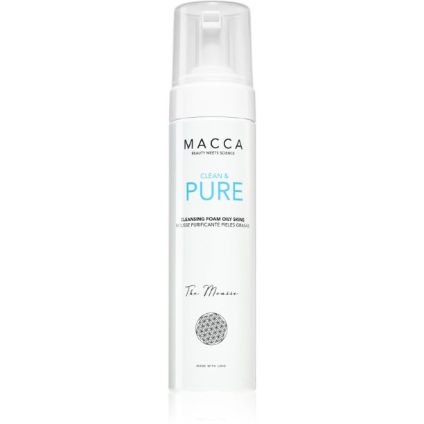 Macca Clean & Pure нежна почистваща пяна за мазна кожа 200 мл.