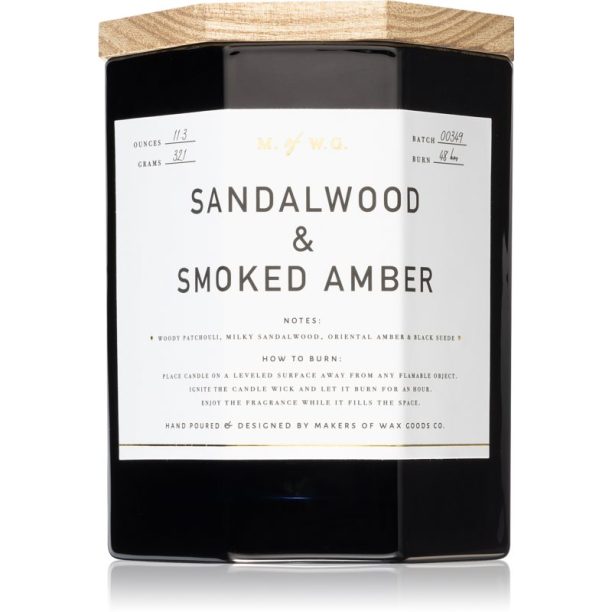 Makers of Wax Goods Sandalwood & Smoked Amber ароматна свещ 321 гр.