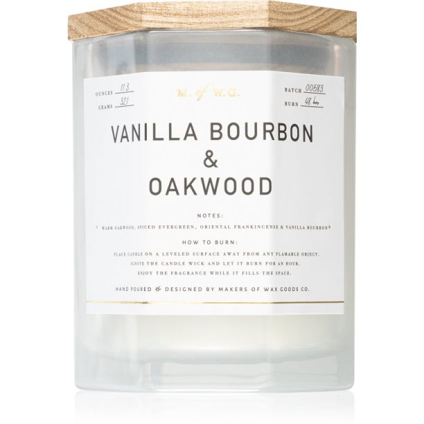 Makers of Wax Goods Vanilla Bourbon & Oakwood ароматна свещ 321 гр.