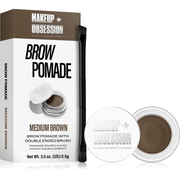 Makeup Obsession Brow Pomade помада за вежди цвят Medium Brown 2.5 гр. на ниска цена