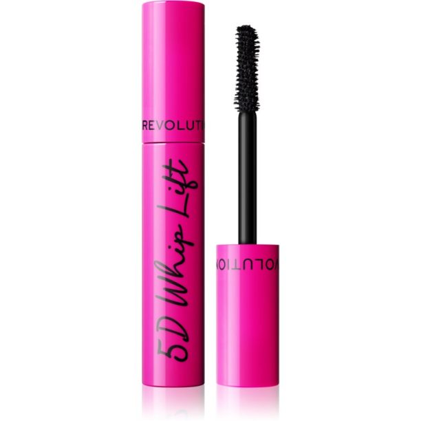 Makeup Revolution 5D Lash Whip Lift удължаваща спирала за плътни мигли цвят Black 12 мл. на ниска цена