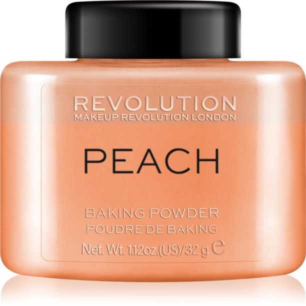 Makeup Revolution Baking Powder насипна пудра цвят Peach 32 гр.