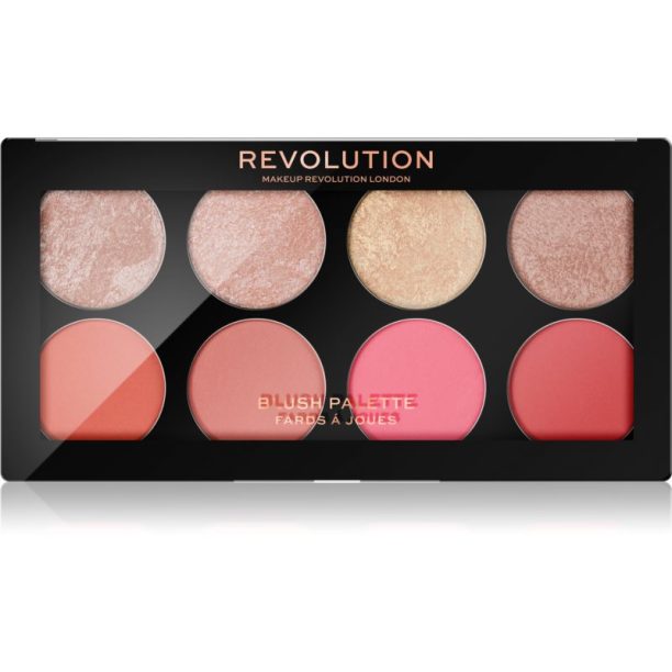 Makeup Revolution Blush палитра с ружове цвят Blush Goddess 13 гр.