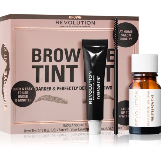 Makeup Revolution Brow Dye Tint Kit тонираща боя за вежди