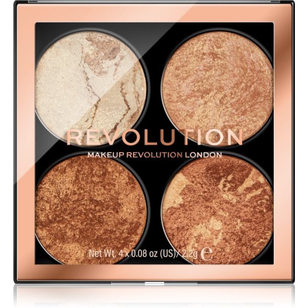 Makeup Revolution Cheek Kit палитра за лице цвят Don’t Hold Back 4 x 2.2 гр.