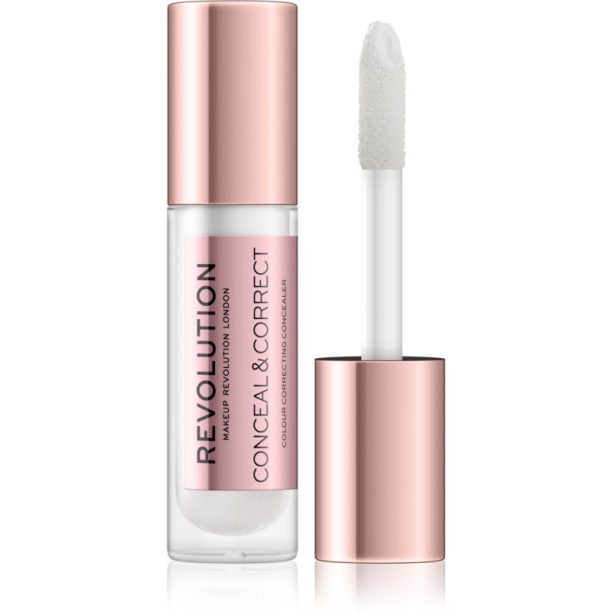 Makeup Revolution Conceal & Correct течен коректор цвят C0 (White) 4 гр.