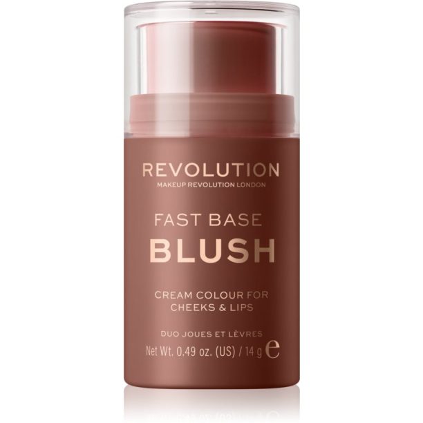 Makeup Revolution Fast Base тониращ балсам за устни и скули цвят Mauve 14 гр. на ниска цена