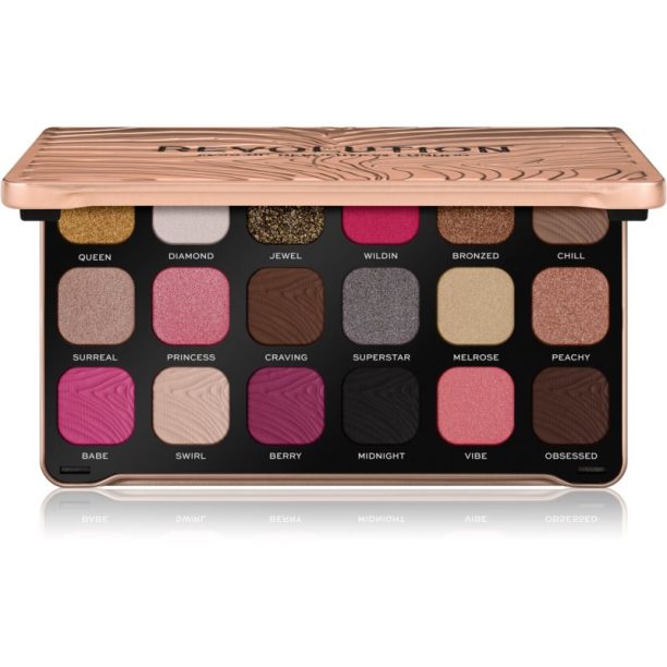 Makeup Revolution Forever Flawless палитра от сенки за очи цвят Bare Pink 18 x 1.1 гр.